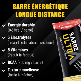 Barre Ultra Citron Gingembre - Barre énergétique pour la longue distance - 4 barres de 40g