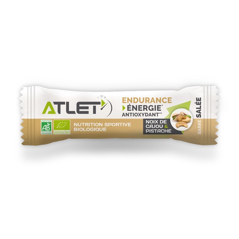 Barre énergétique Bio salée Saveur Noix de Cajou / Pistache - 25g