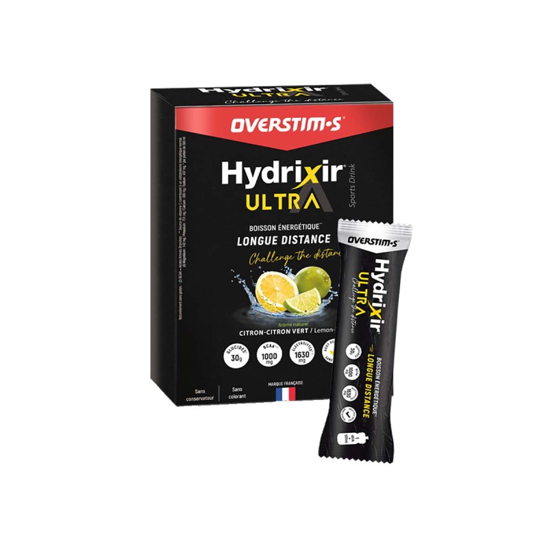 Hydrixir Ultra Citron Vert - Boisson énergétique - 10 sticks de 40g