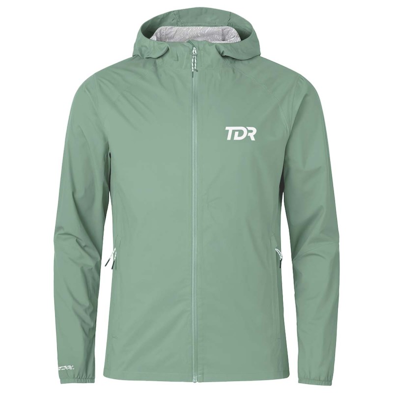 Veste trail running imperm&eacute;able pour Homme - Tissu Membrane - Vert