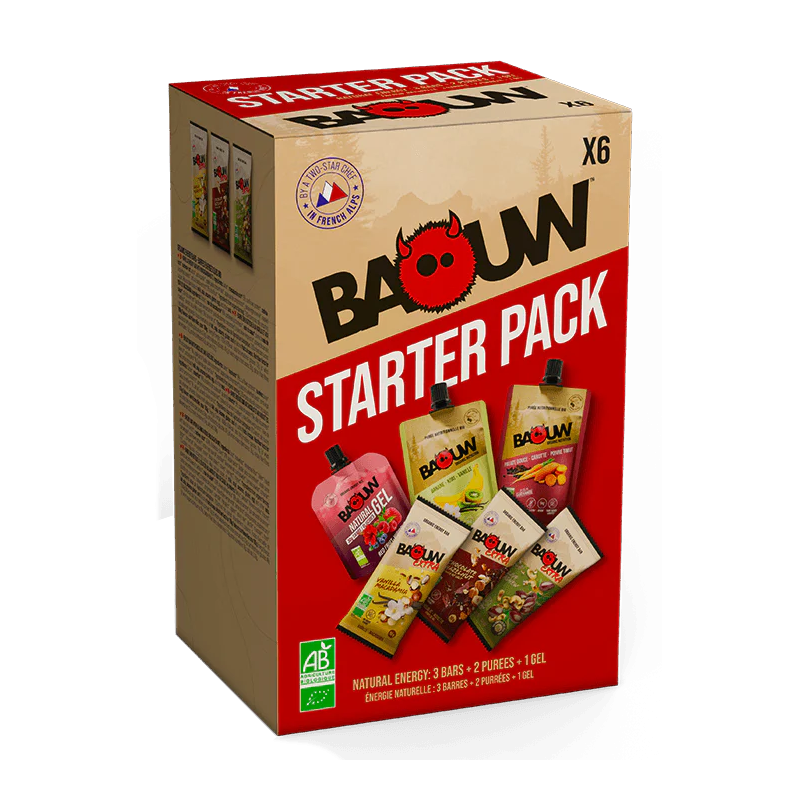 Starter Pack Bio : barres, pur&eacute;es de fruits et gels &eacute;nerg&eacute;tiques