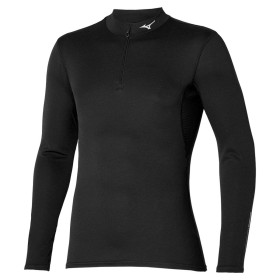 Mizuno Mid Weight Manches longues et Demi-zip - Vêtement running homme - Black