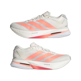 Adizero Boston 13 - Chaussure Homme - Off White / Lucid Orange / Grey