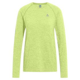 T-shirt de running Femme sans coutures à manches longues Essentials - Shadow Lime Chiné