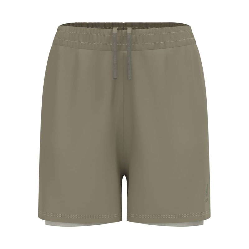 Short de running 2en1 pour Femme 4 inch Essentials 2.0 - Vetiver Agate
